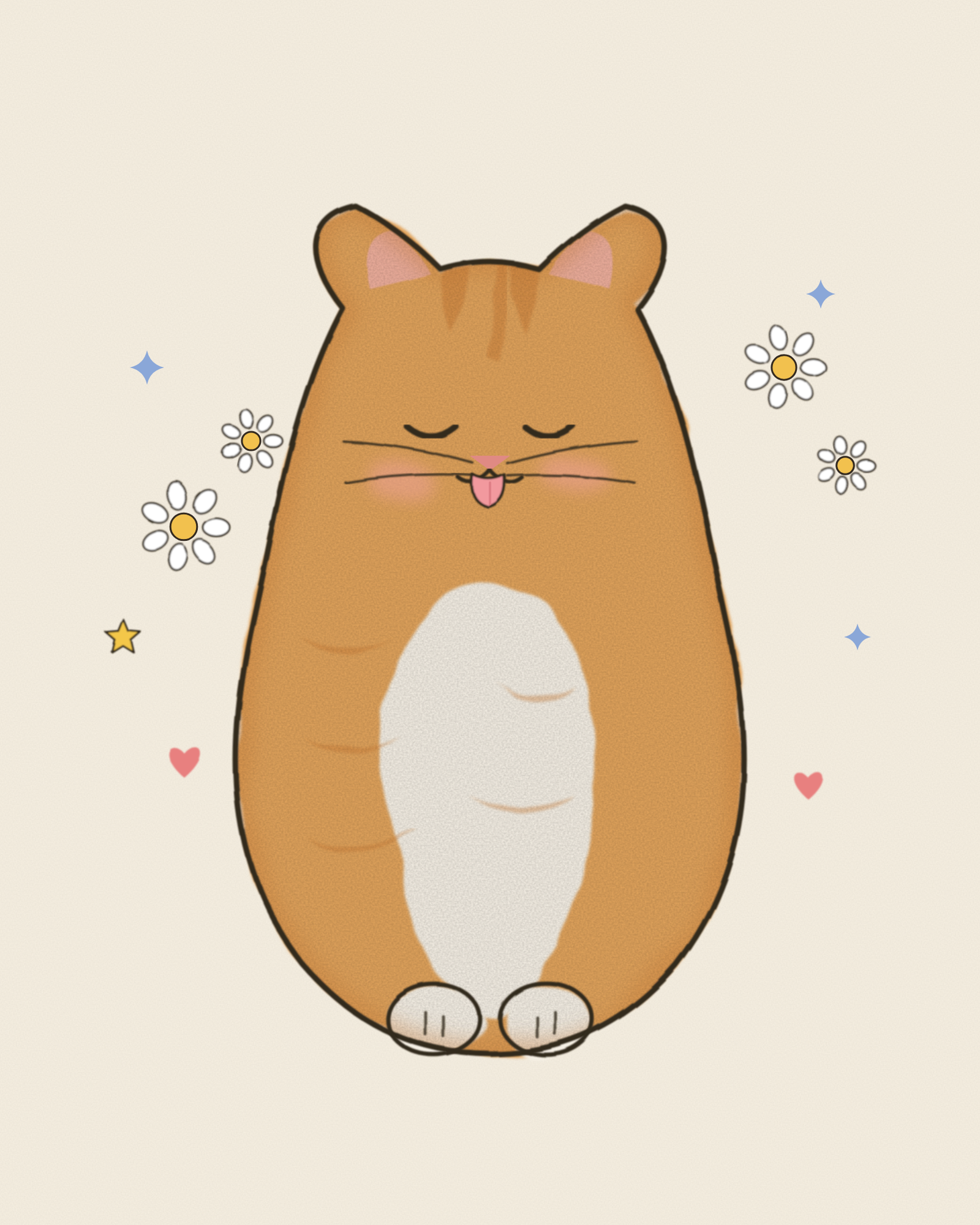 Рудий котик усміхається